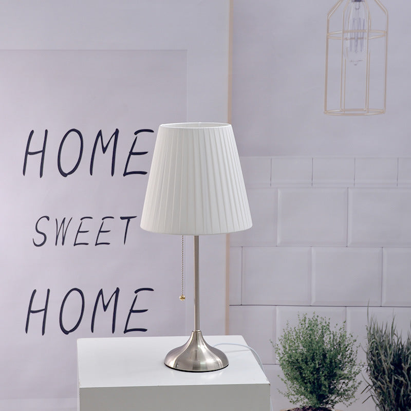 Drum Iron Fabric Living Table Lamp