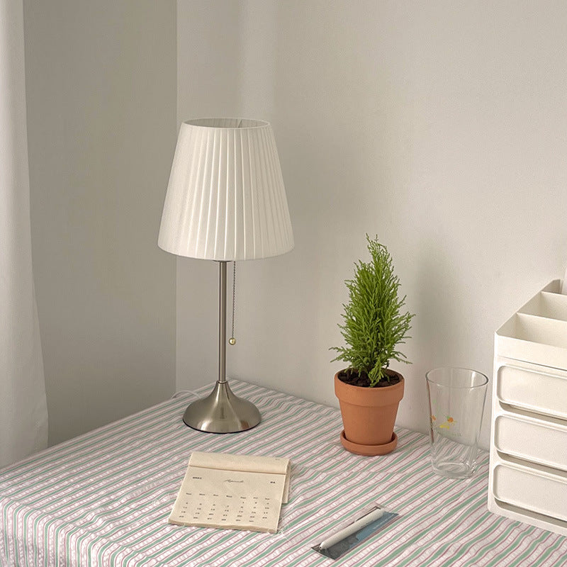 Drum Iron Fabric Living Table Lamp