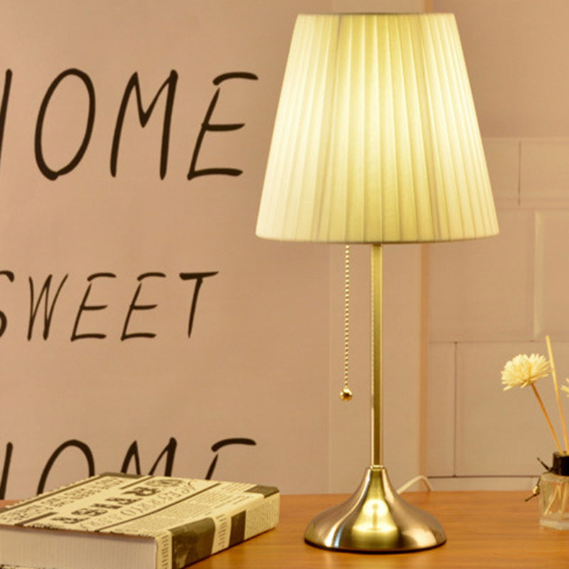 Drum Iron Fabric Living Table Lamp