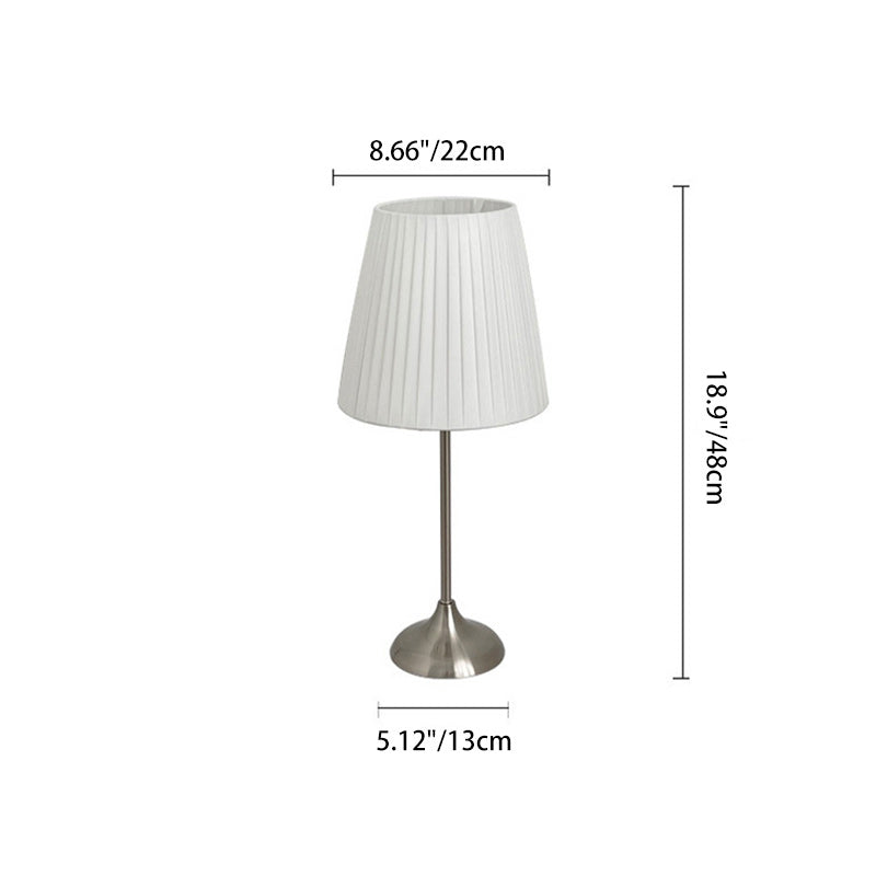 Drum Iron Fabric Living Table Lamp