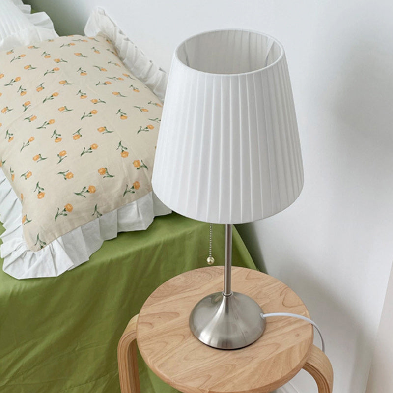 Drum Iron Fabric Living Table Lamp