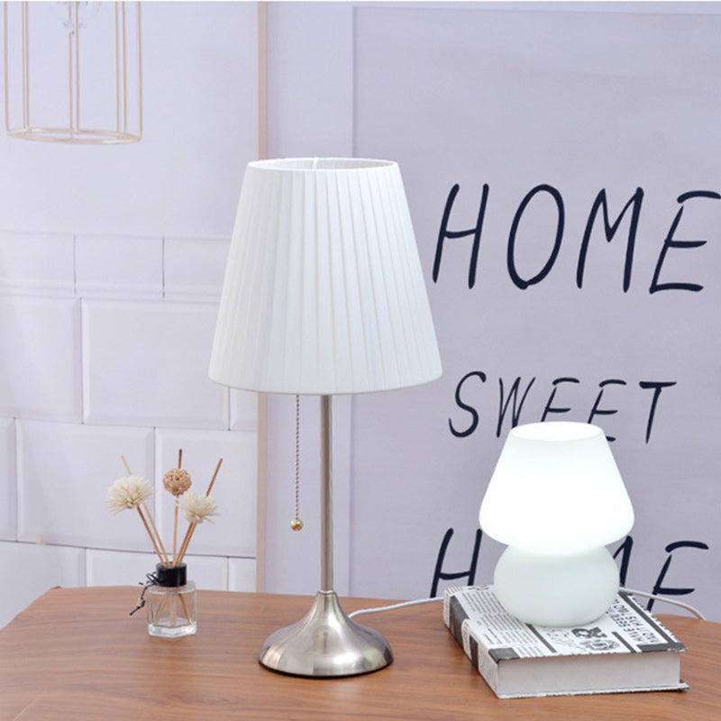 Drum Iron Fabric Living Table Lamp