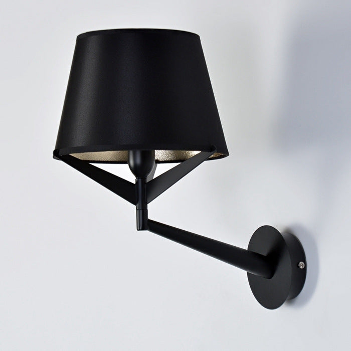 Drum Iron Fabric Living Wall Lamp