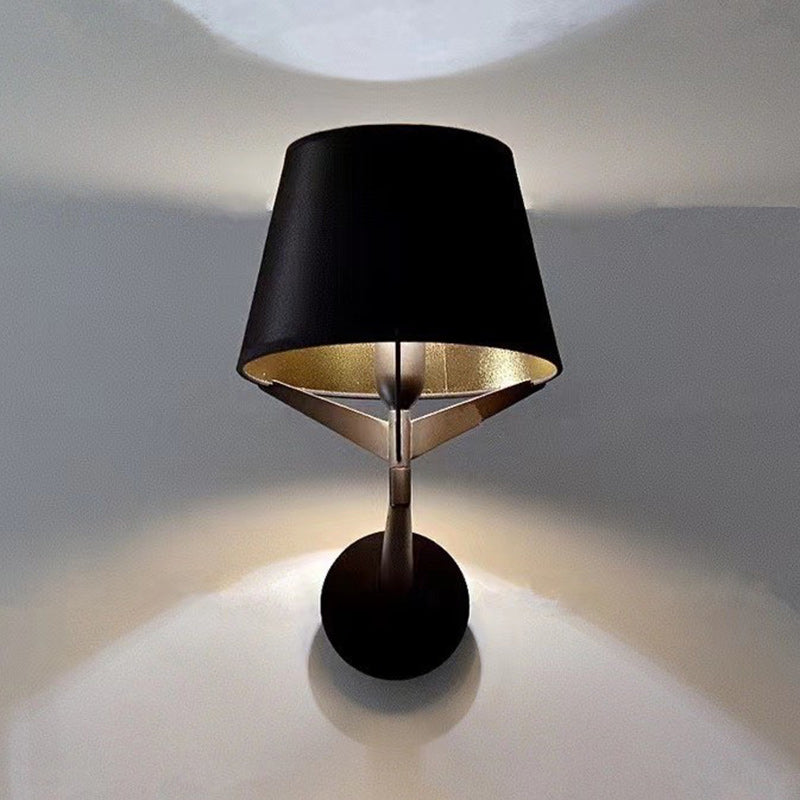 Drum Iron Fabric Living Wall Lamp