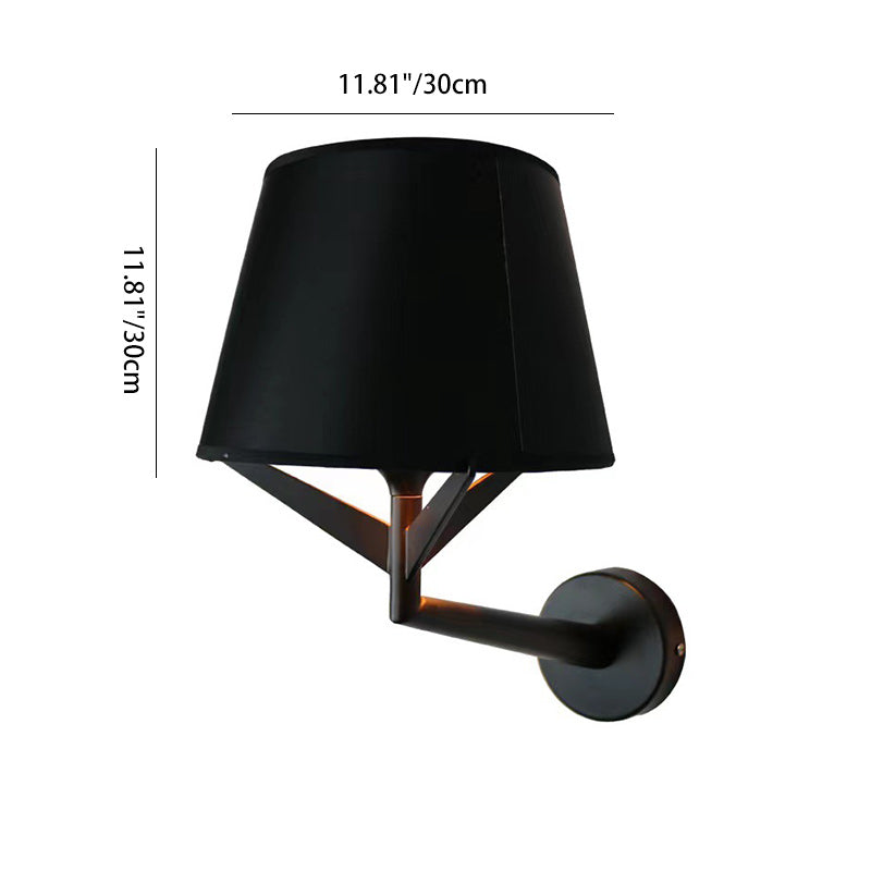Drum Iron Fabric Living Wall Lamp