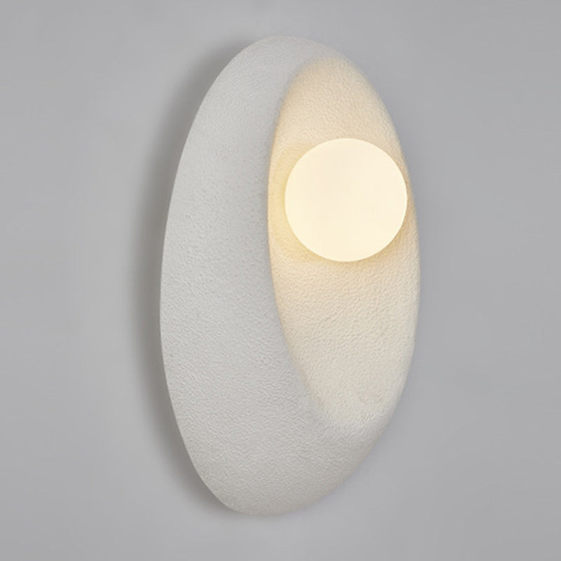 Oval Plastic Glass Living Wall Lamp