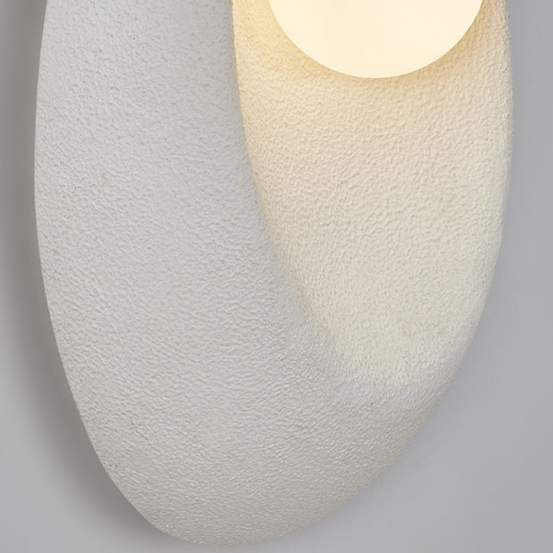 Oval Plastic Glass Living Wall Lamp
