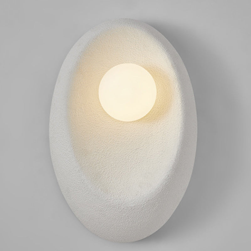 Oval Plastic Glass Living Wall Lamp