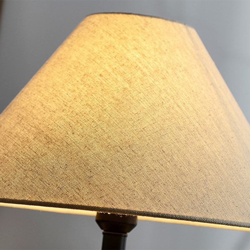 Drum Ceramic Fabric Living Table Lamp