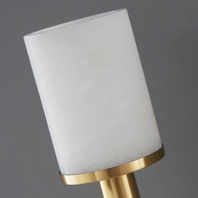 Column Copper Stone Living Wall Lamp