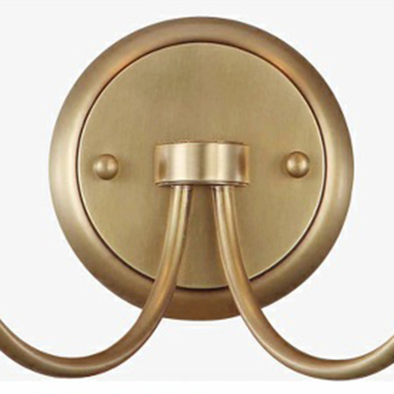 Column Copper Glass Living Wall Lamp
