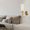 Column Copper Glass Living Wall Lamp