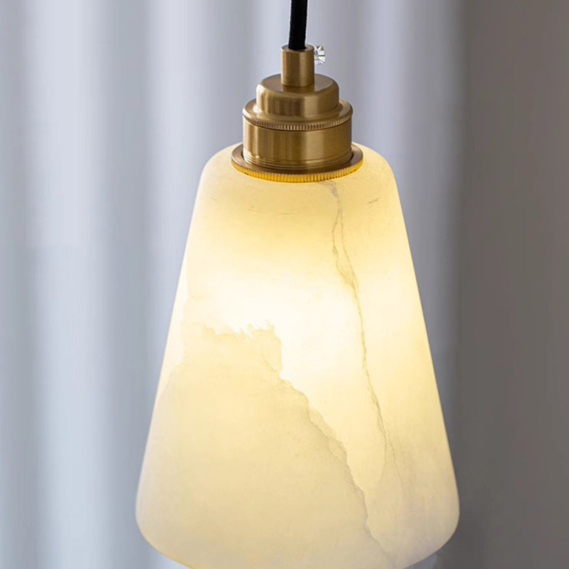 Drum Copper Stone Living Wall Lamp
