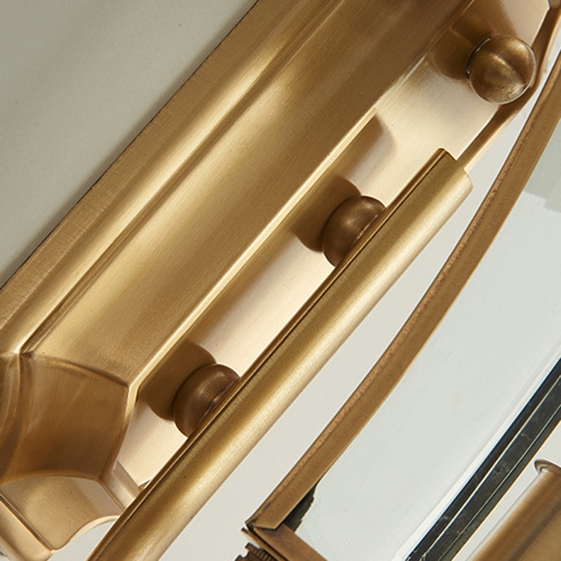 Trapezoid Copper Glass Garden Outdoor Light