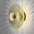 Round Iron Glass Living Wall Lamp