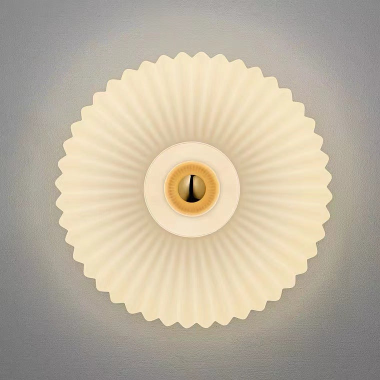 Round Iron Glass Living Wall Lamp