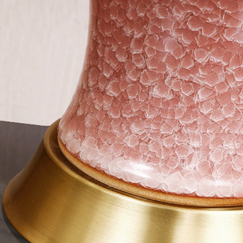 Drum Ceramic Iron Fabric Table Lamp