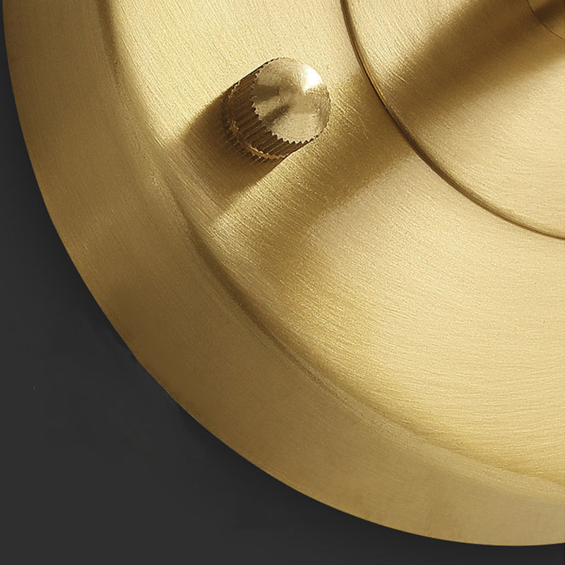 Drum Copper Fabric Living Wall Lamp