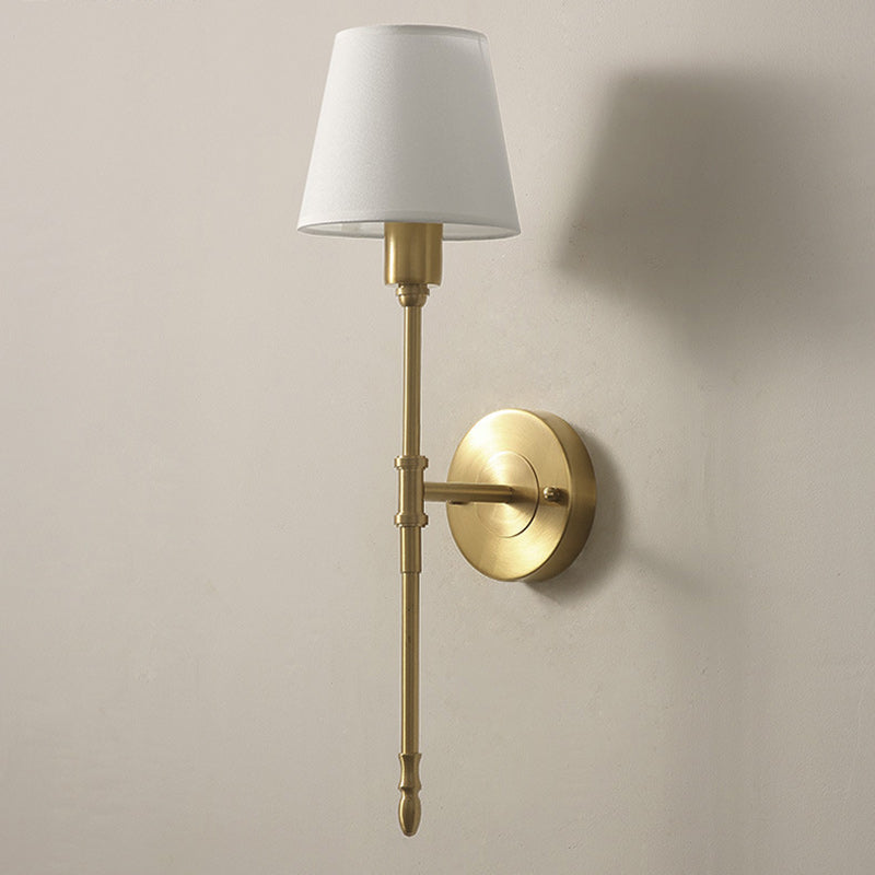 Drum Copper Fabric Living Wall Lamp