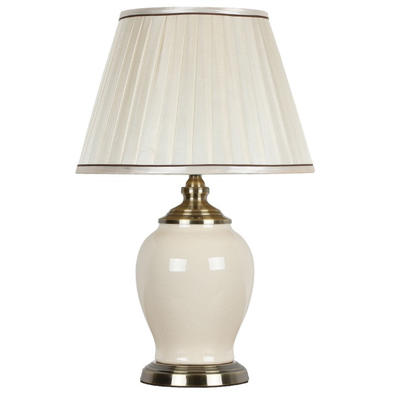 Drum Ceramic Iron Fabric Table Lamp