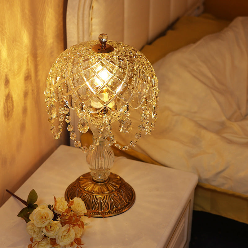 Teardrop Copper Glass Living Table Lamp