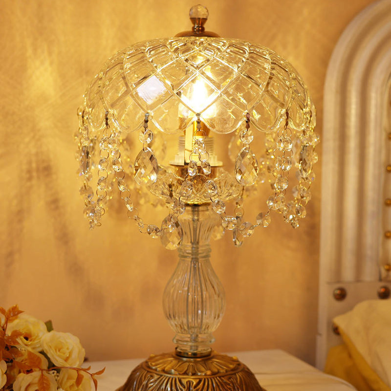 Teardrop Copper Glass Living Table Lamp