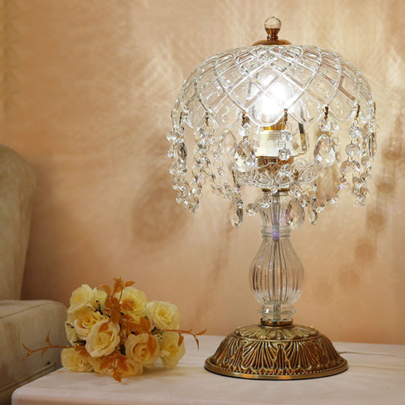 Teardrop Copper Glass Living Table Lamp