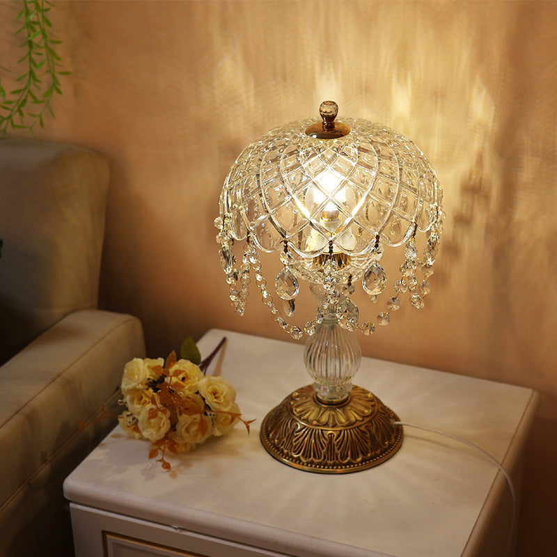 Teardrop Copper Glass Living Table Lamp