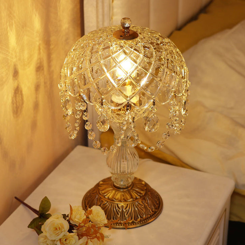 Teardrop Copper Glass Living Table Lamp