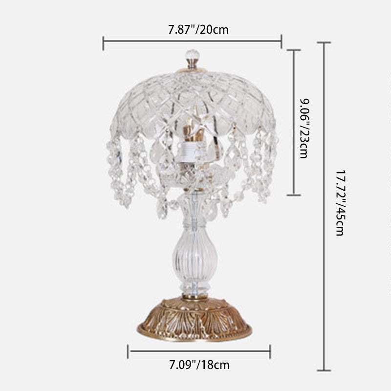 Teardrop Copper Glass Living Table Lamp