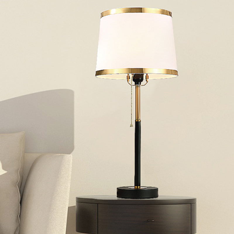 Drum Iron Fabric Living Table Lamp