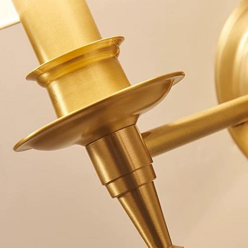 Drum Copper Fabric Living Wall Lamp