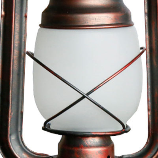 Oval Iron Glass Living Table Lamp