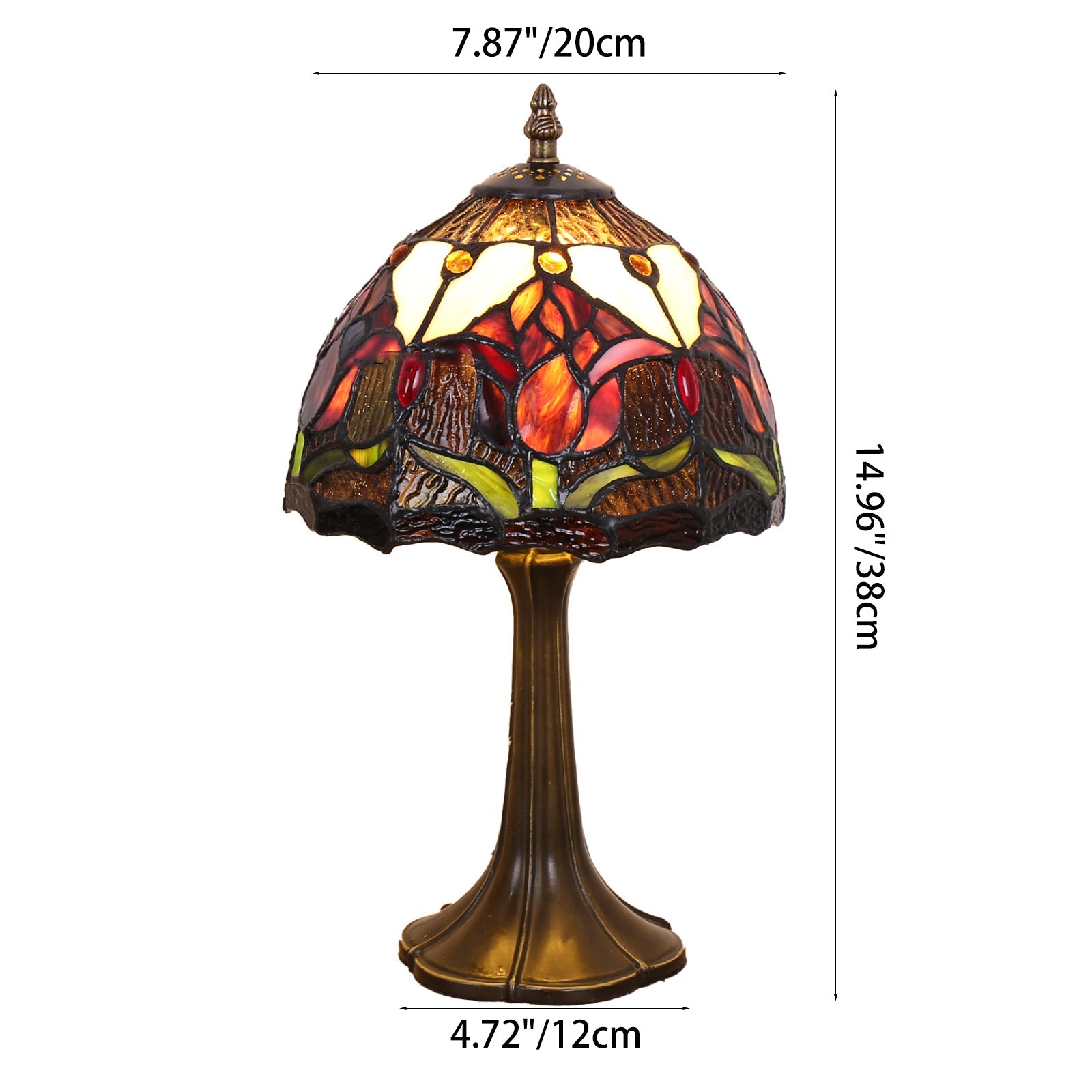 Dome Iron Glass Living Table Lamp