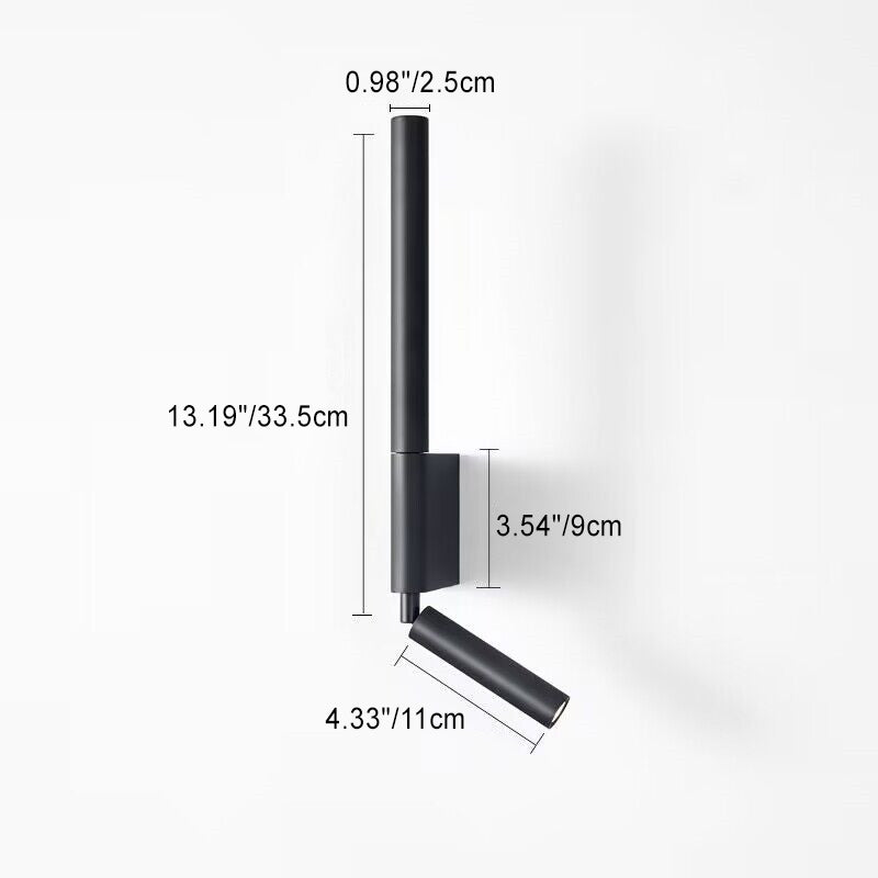Column Aluminum Plastic Living Wall Lamp