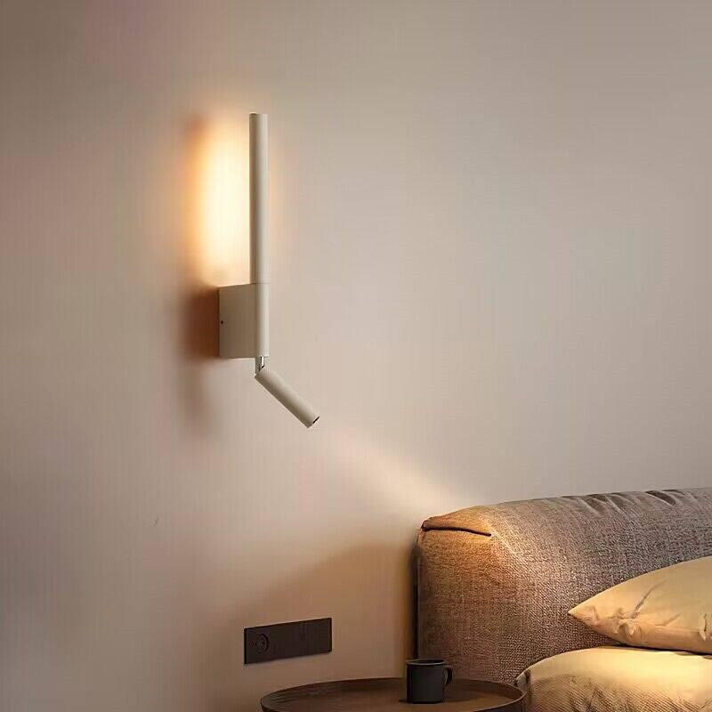 Column Aluminum Plastic Living Wall Lamp