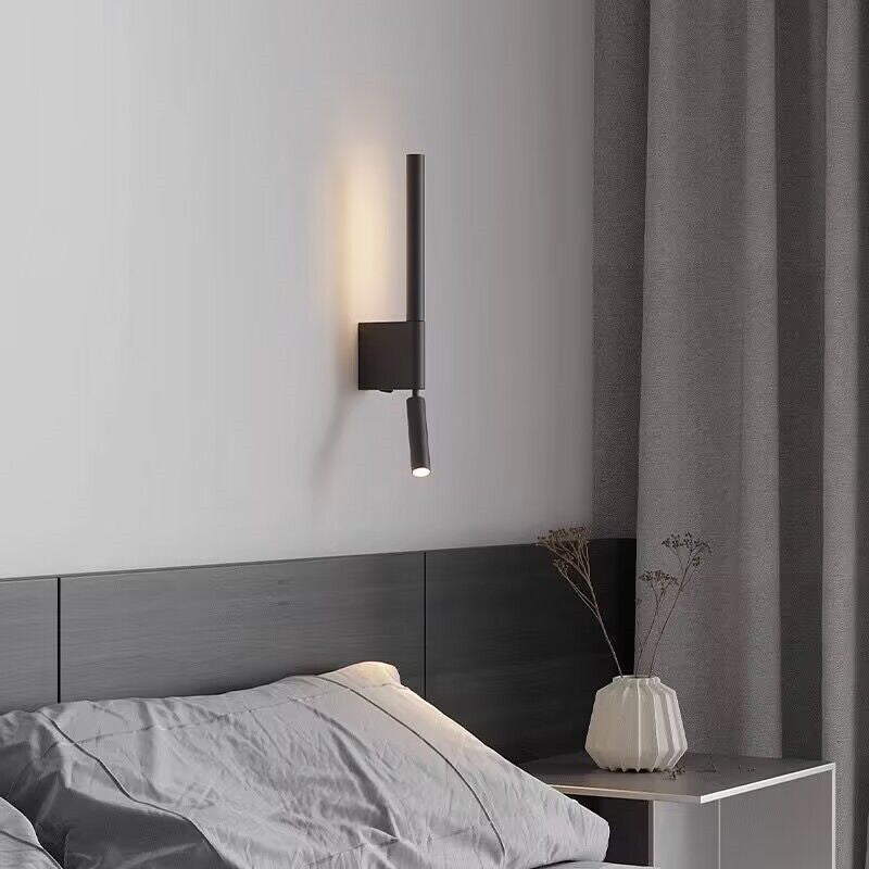 Column Aluminum Plastic Living Wall Lamp