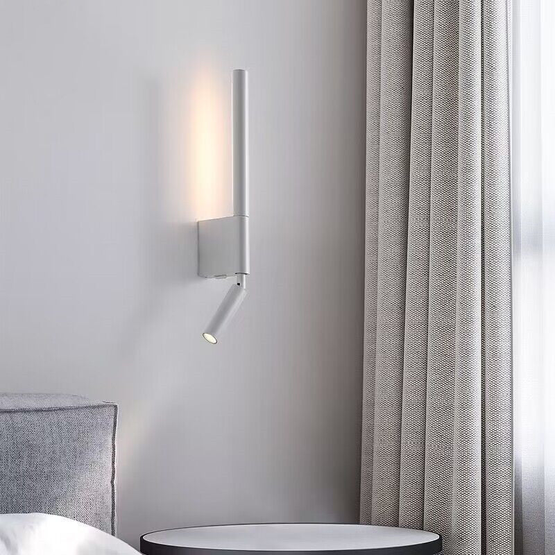 Column Aluminum Plastic Living Wall Lamp