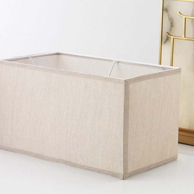 Rectangular Iron Fabric Living Table Lamp