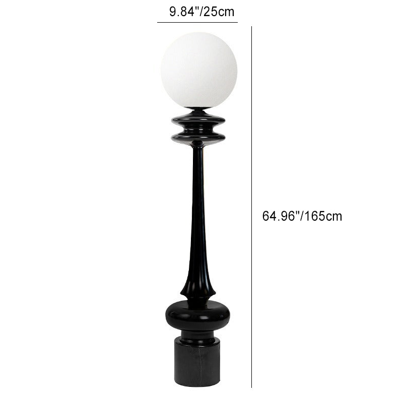 Column Resin Acrylic Living Floor Lamp