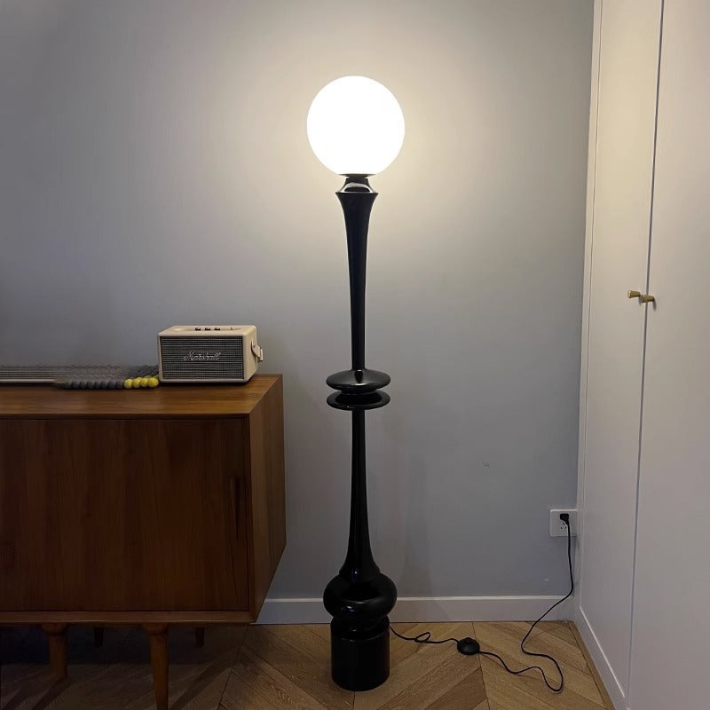 Column Resin Acrylic Living Floor Lamp