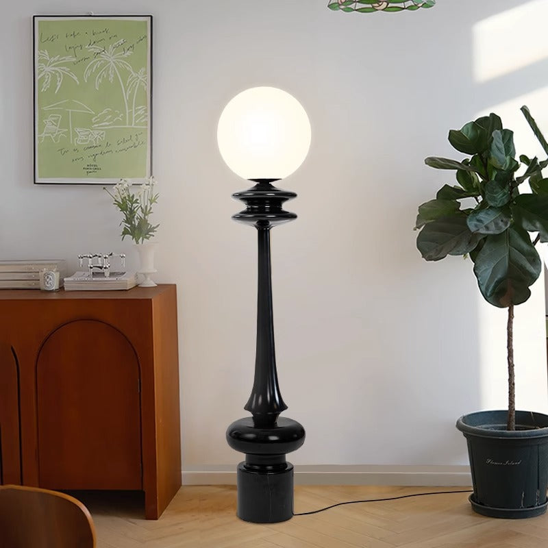 Column Resin Acrylic Living Floor Lamp
