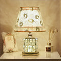 Drum Iron Crystal Fabric Table Lamp