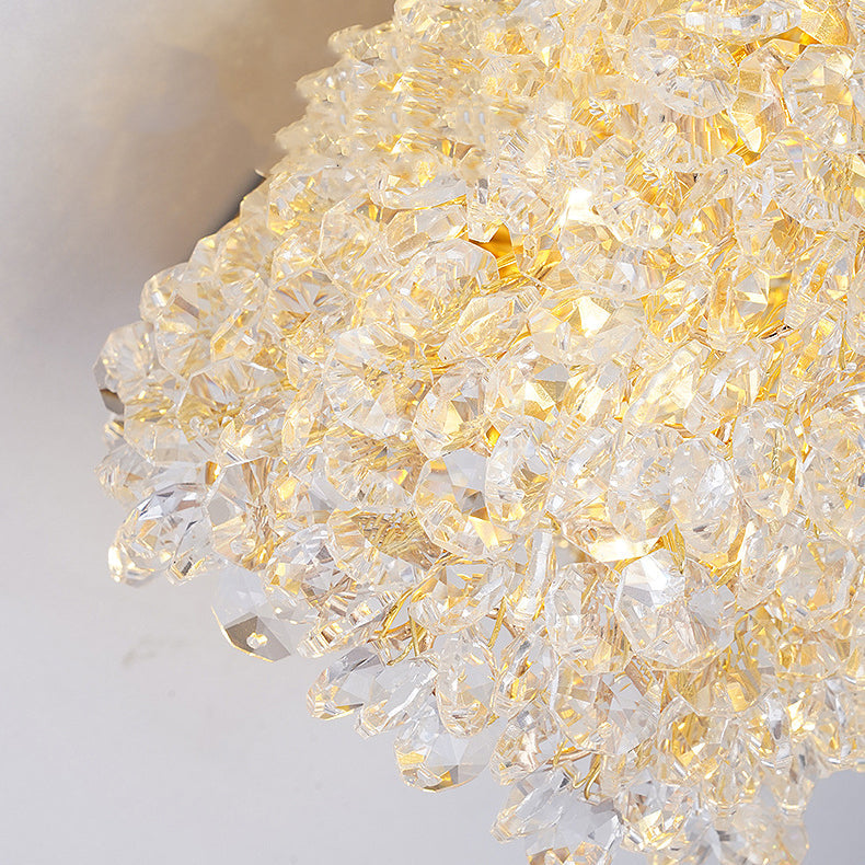 Globe Iron Crystal Living Wall Lamp