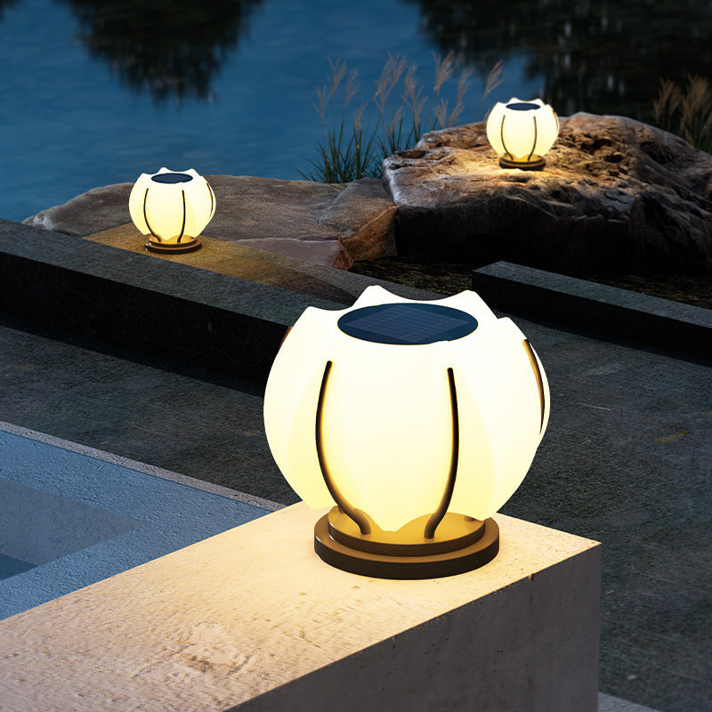 Flower Iron Plastic Head Outdoor Light