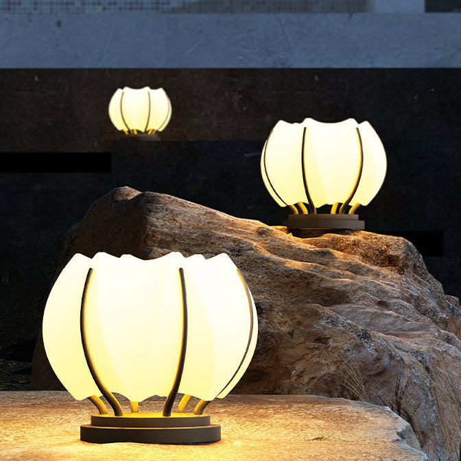 Flower Iron Plastic Head Outdoor Light