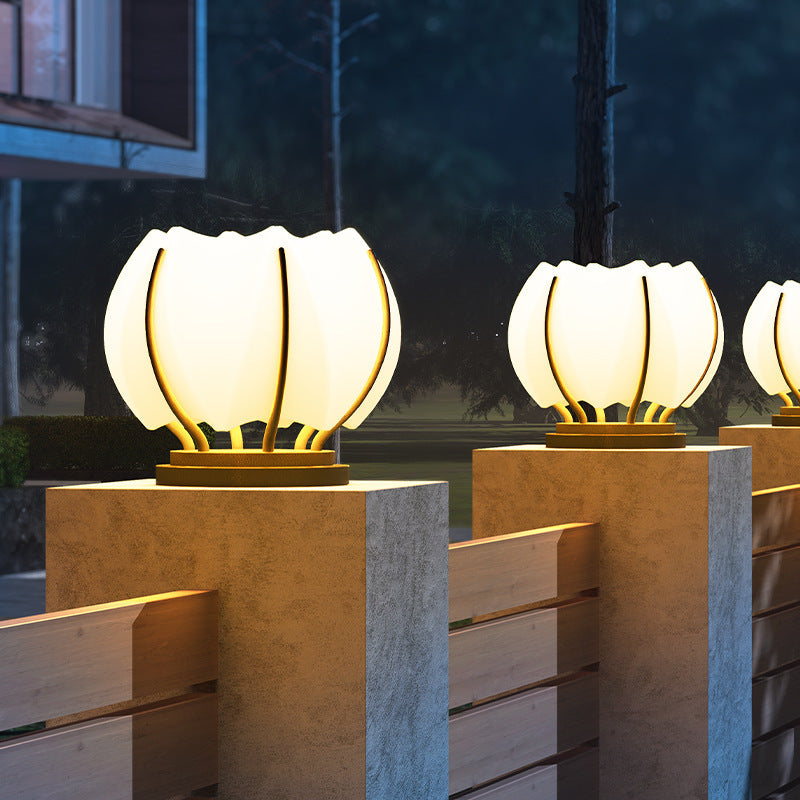 Flower Iron Plastic Head Outdoor Light