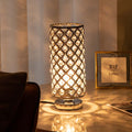Cylinder Iron Crystal Living Table Lamp