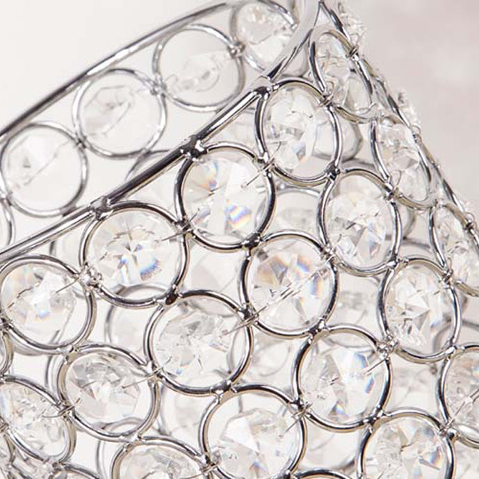 Cylinder Iron Crystal Living Table Lamp