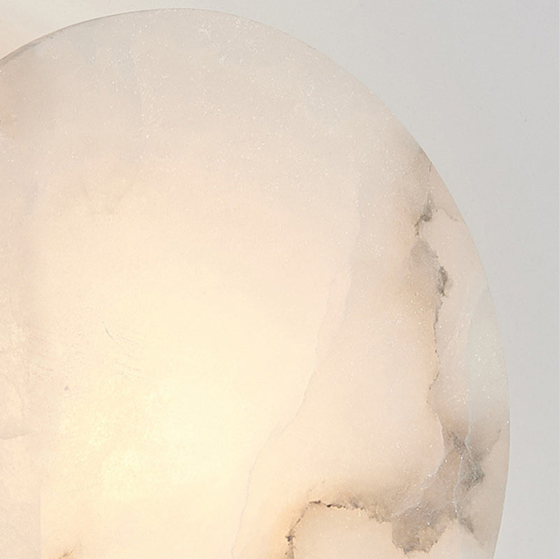 Round Copper Stone Living Wall Lamp